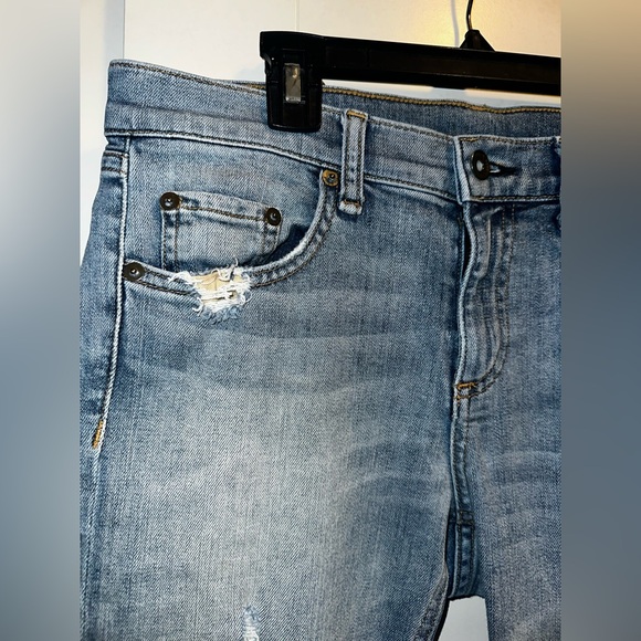 Rag & Bone Dre Capri Distressed+Raw Hem Jeans - Picture 6 of 14